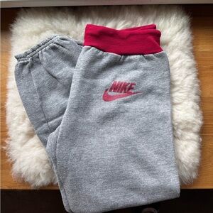 Vintage Nike Gray and Red Sweatpants